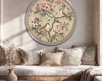 Large Driftwood Circle Wall Plaque Rustic Bali Wooden Giant Wall