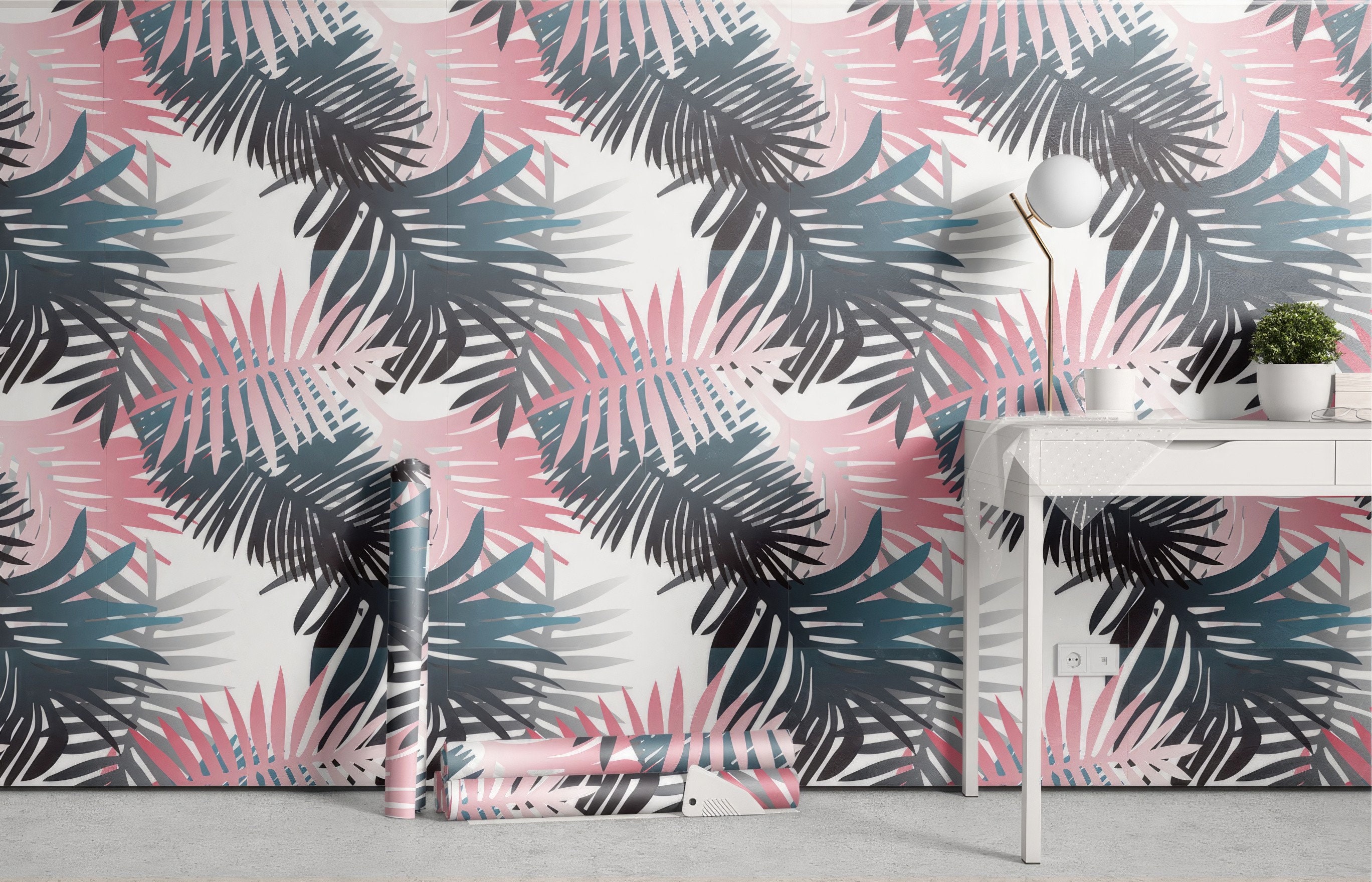Leaves Wallpaper-temporary Wallpaper-peel and Stick Wallpaper-leaf Wall ...