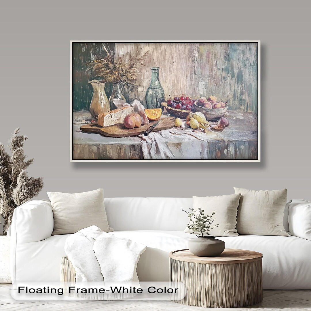 3 panels condiments in the kitchen wall art canvas... Framed Still Life Wall Painting Print: Rustic Kitchen Wall Art Painting ...