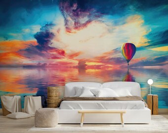 Sky View Temporary Wallpaper-Clouds Peel and Stick Wallpaper-Sky Wall Mural-Removable Wallpaper-Self Adhesive Wall Paper- Wallpaper Rolls