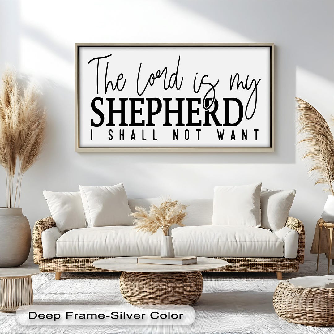 Psalm 23 Wall Art – the Lord is My Shepherd Scripture Print, Christian ...