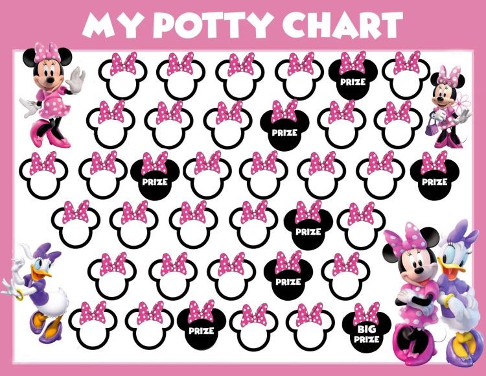 Minnie Potty Chart Etsy