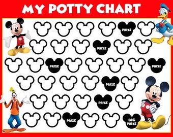 Mickey potty chart