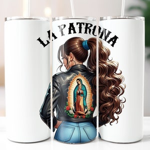 Spaans 20oz digitaal ontwerp, La Patrona digitale wrap voor sublimatie, Instant Download, Mujer Bendecida Design, Diseno en espanol, 20oz wrap