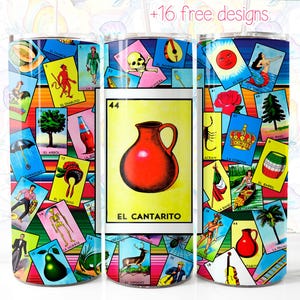 Loteria El Cantarito 20oz Tumbler wrap, 20oz Digital Design, Loteria digital wrap for sublimation, Instant Download, Mexican El Cantarito