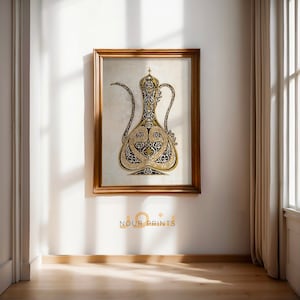 Islamic Calligraphy Wall Art, Vintage Arabic Calligraphy, Antique Islamic Wall Art, Ramadan Decoration, Eid Muslim Gifts, Abstract Painting
