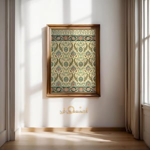 Islamic Geometric Art, Modern Pattern Art, Green Islamic Wall Art, Islamic Poster, Arabic Mosque Tile Print, Muslim Wall Art, Eid Gift