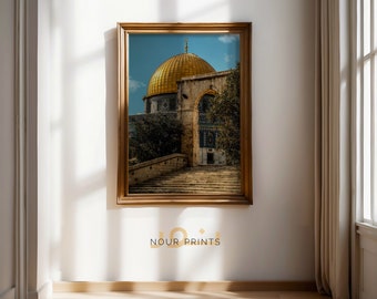 Al-Aqsa Mosque Photograph Al-Quds, Free Palestine Print Islamic Wall Art, Jerusalem Palestine Printable Art, Muslim Decor, Eid Gifts Ramadan