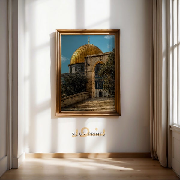 Al-Aqsa Mosque Photograph Al-Quds, Free Palestine Print Islamic Wall Art, Jerusalem Palestine Printable Art, Muslim Decor, Eid Gifts Ramadan