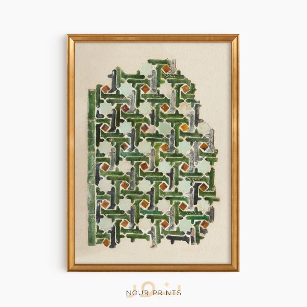 Islamic Geometric Art, Mosaic Tile Art Artful Pattern Art, Ceramic Art Print, Islamic Wall Art, Muslim Kitchen Decor, Eid Ramadan Decoration