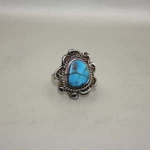 Vintage Navajo Sterling Silver Turquoise Ring