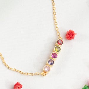 Sterling Silver Birthstone Bracelet: Personalized Family Jewelry Gift