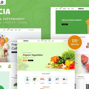 Grocia - Grocery & Supermarket Shopify 2.0 Theme - Instant Download