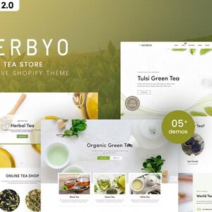 Herbyo - Organic Tea Store Shopify Theme - Instant Download