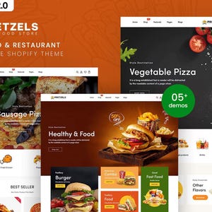 Pretzels - Fast Food & Restaurant Shopify Theme - Instant Download