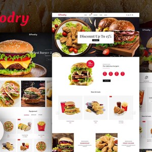 Foodry - Fast Food & Restaurant Shopify Theme - Instant Download