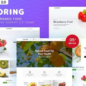 Adoring Organic Food Shopify Theme: Grocery, Juice Bar (OS 2.0) (Instant Download)