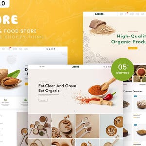 Lavore - Organic & Food Store Shopify Theme - Instant Download