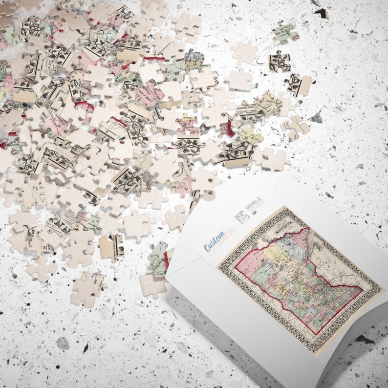 Minnesota Map Puzzle Minnesota Puzzle for Adults Minnesota Jigsaw