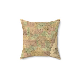Cuscino mappa Arkansas - Regalo di nozze Arkansas - Cuscino Arkansas - Regalo di inaugurazione della casa - Studiare all&#39;estero - Studente di scambio