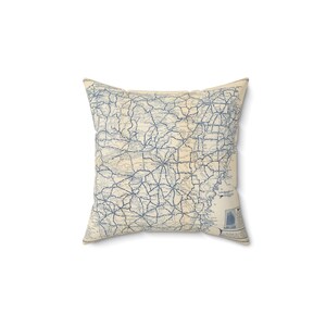 Cuscino mappa Arkansas - Regalo di nozze Arkansas - Cuscino Arkansas - Regalo di inaugurazione della casa - Studiare all&#39;estero - Studente di scambio