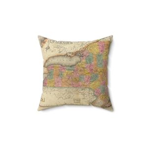 New York Map Pillow - New York Wedding Gift - New York Pillow - Housewarming Gift - Study Abroad - Exchange Student