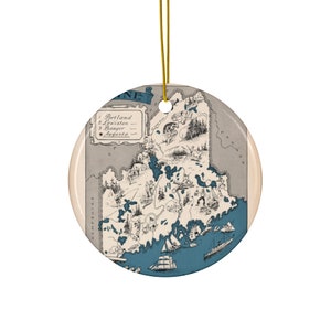 Maine Map Ornament - Maine Ornament - Maine Gift - Maine Map - Maine Christmas Ornament - Maine Realtor Gift