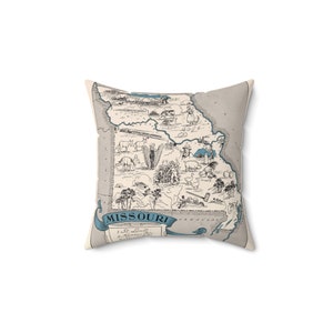 Missouri Map Pillow - Missouri  Wedding Gift - Missouri Pillow - Housewarming Gift - Study Abroad - Exchange Student