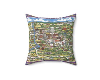 Coussin de carte de Grand Rapids - cadeau de mariage de Grand Rapids - coussin de Grand Rapids - cadeau de Grand Rapids - étudier à l'étranger - étudiant d'échange de Grand Rapids