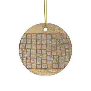 Kansas Map Ornament - Kansas Ornament - Kansas Gift - Kansas Map - Kansas Christmas Ornament - Kansas Realtor Gift