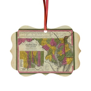 Maryland Map Ornament - Maryland Ornament - Maryland Gift - Maryland Map - Maryland Christmas Ornament - Maryland Realtor Gift