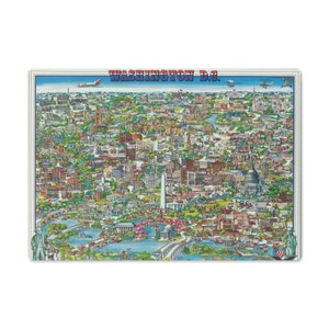 Washington D.C. Map Cutting Board - Washington D.C. Map Charcuterie Board - Washington D.C. Gift - Washington D.C. Kitchen - Airbnb Decor