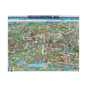 Puzzle Carte de Washington DC - Puzzles de Washington DC pour adultes - Puzzles de Washington DC - Puzzles de pièces de carte