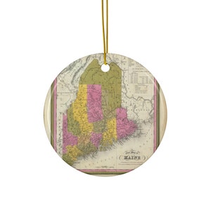 Maine Map Ornament - Maine Ornament - Maine Gift - Maine Map - Maine Christmas Ornament - Maine Realtor Gift