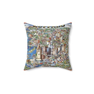Buffalo Map Pillow - Buffalo Wedding Gift - Buffalo Pillow - Housewarming Gift - Study Abroad - Exchange Student