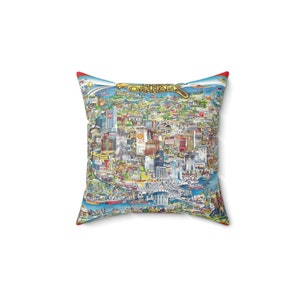 New Orleans Karte Kissen - New Orleans Hochzeitsgeschenk - New Orleans Kissen - Einweihungsgeschenk - Studie im Ausland - New Orleans
