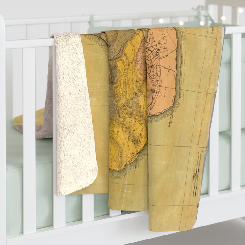 Hawaii Map Fleece Blanket Hawaii Blanket Hawaii Housewarming Gift