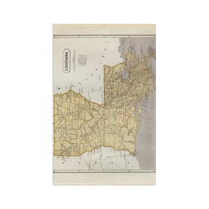 Toalla de té de Luisiana - Toalla de cocina de Luisiana - Toalla de plato de Luisiana - Inauguración de la casa de Luisiana - Decoración de Airbnb de Luisiana