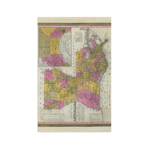 Toalla de té de Luisiana - Toalla de cocina de Luisiana - Toalla de plato de Luisiana - Inauguración de la casa de Luisiana - Decoración de Airbnb de Luisiana