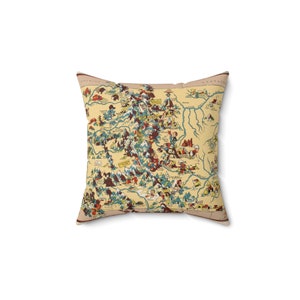 Coussin carte du Colorado - cadeau de mariage Colorado - coussin Colorado - cadeau de pendaison de crémaillère - étudier à l'étranger - étudiant d'échange