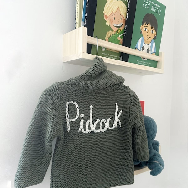 Personalised embroidered baby cardigans and jumpers