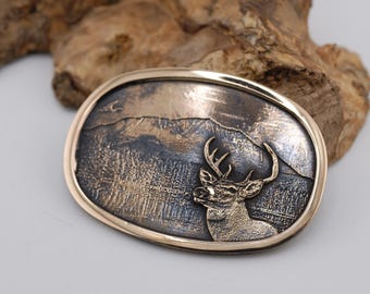 Custom Bronze Belt Buckle: Hand-Poured, Personalized Design