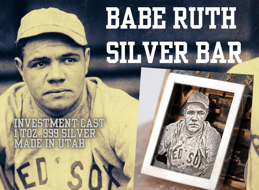 Babe Ruth 999 Silver Bar: 1oz Baseball Memorabilia - Etsy
