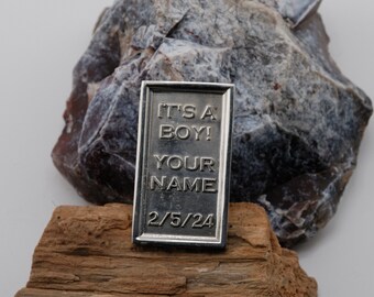 Custom .999 Fine Silver Bar: Personalized Text, Collectible
