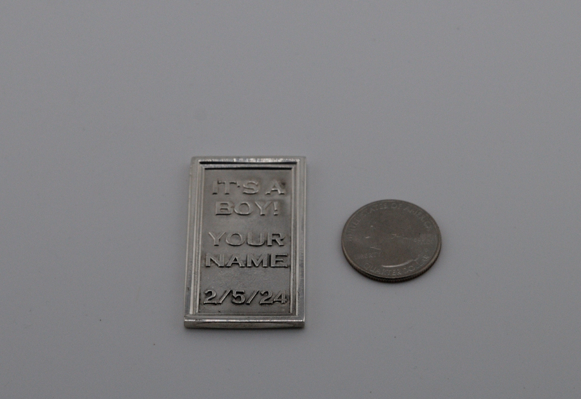 Custom .999 Fine Silver Bar: Personalized Text, Collectible