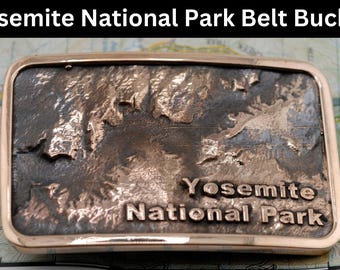3D Yosemite National Park Bronze Belt Buckle: Mountain Outdoorsman Fashion