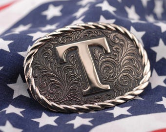 Custom Bronze Belt Buckle: Hand Poured Scrollwork Design