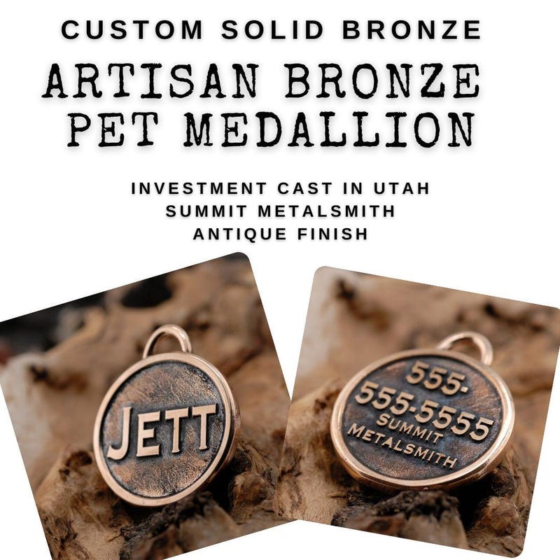 Broze Guid Bronze Metal Pet Tag - Etsy