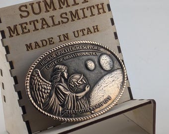 Custom Bronze Belt Buckle: NASA Design
