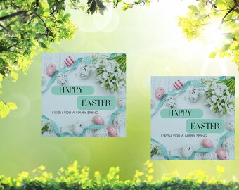 Easter for Kids, Printable Card, Easter Card Gift, Digital Prints, Easter Card for Mom, Felt Card, Gift Favor,  Easter Card